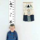 Kids Growth Chart, Wood Frame Fabric Canvas Height Measurement Ruler from Baby to Adult for Child's Room Decoration 7.9 x 79in (7.9 x 79in, Black Car) by TinyTreasures Baby Boutique