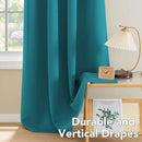 H.VERSAILTEX Solid Turquoise Blue Thermal Insulated Blackout Curtains Nickel Grommet Panels Room Darkening Window Drapes for Bedroom/Living Room 52 x 72 Inch (Set of 2) by CozyNest Decor