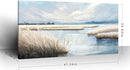 amatop Large Coastal Wall Art Abstract Landscape Beach Ocean Marsh Canvas Print Calming Soft Blue and Beige Wetland Picture Minimalist Neutral Nature Artwork for Bedroom Living Room Office 48x24 by CozyNest Decor