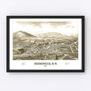 Vintage Map of Keeseville, New York 1887