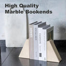 Marble Bookend for Heavy Books, Decorative Bookends for Shelves, Durable and Heavy-Duty Book End for Hardback Books & CDS, Unique Book Stopper & Holder, Sunny Golden, Set of 2 by CozyNest Decor