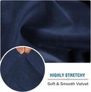 H.VERSAILTEX Velvet Stretch Individual Couch Cushion Cover Plush Slipcover for Loveseat Sofa Furniture Protector Seat Cover (1 Piece Loveseat Cushion Cover, Navy) by CozyNest Decor