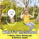 Swing Set for Kids with 66” Chain-Play Swing for Adults with Stainless Steel Mental Taiangle Ring-Suitable for Family Backyard-Play Swing Set (AB010002-7) by TinyTreasures Baby Boutique