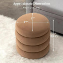 Furniliving Modern Round Ottoman, Soft Bedroom Ottoman Footstool Round Ottomans Stool for Living Room, Makeup Room, Coffee, Velvet by CozyNest Decor