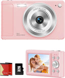 WONNIE Digital Camera 56MP, FHD 1080P Point & Shoot Camera with 32GB SD Card, 2 Batteries, and Lanyard, Ideal for Kids & Teens, Suitable Gift for Girls by TinyTreasures Baby Boutique