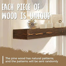 48x8x3 Fireplace Mantel - Handcrafted Hollow Rustic Solid Wood Wall Mounted Floating Shelf with Invisible Heavy Duty Wood Bracket (Weathered Brown) by CozyNest Decor