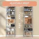 8 Tier 2000 lbs Storage Rack Metal Wire Shelving Unit, Storage Standing Shelf Organizer for Laundry Bathroom Kitchen Pantry Closet Garage Utility Room, Chrome 13.8" D x 23.6" W x 79.5" H by CozyNest Decor