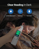 Ear Thermometer, Highly Accurate Ear Thermometer for Kids, Adults and Babies, 30 Memory Recall, 1s Result and 3-Color Fever Alert, with 24 Disposable Probe Covers, White by TinyTreasures Baby Boutique
