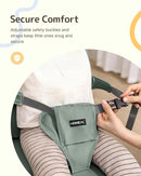 HOMEAL Booster Seat for Dining Table for Toddler Kid Baby, Adjustable Kids Breathable Booster Seat for Kitchen with Backrest and Adjustable Straps, Sage by TinyTreasures Baby Boutique
