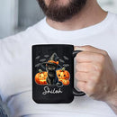 Personalized Black Cat Witch Ceramic Cups Gift for Halloween, Custom Name Black Cat with Pumpkins Coffee Mugs, Spooky Witch Pumpkins Cup, Pet Halloween Mug 11oz 15oz, Pet Enthusiasts Gifts by TinyTreasures Baby Boutique