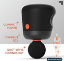 Sharper Image® Powerboost® Palm Portable Percussion Massager - 4 Attachments, 4 Speeds| Compact Full Body Back & Shoulder Mini Massage Gun| Deep Tissue Muscle Soreness Recovery| Wellness Gift by CozyNest Decor