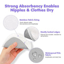 6 PCS Reusable Nursing Pads – Washable Breast Pads for Breastfeeding, Soft & Super Absorbent with Laundry Bag and Travel Bag, Nipple Pads for Postpartum Essentials by TinyTreasures Baby Boutique