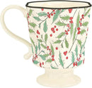 360ml -12.17oz Painted Cherry Fruit Ceramic Mug - Cute irish Coffee Glasses for Latte, Espresso - Gift for Women, Dishwasher Safe by CozyNest Decor