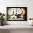 ElephantStock Golf Sets Wall Art - Horizontal Framed Canvas - 1-Piece Mancave Wall Decor - Photography Sports Canvas Print - Yellow and Brown Decor for Wall - 13" X 9" by CozyNest Decor