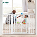 Babelio Baby Gate, 29-48 Inch Auto Close Pet Gate, Easy Install Pressure-Mounted Safety Gate, Extra Wide Pet Gate for Stairs and Doorways, 2 Pack White by TinyTreasures Baby Boutique