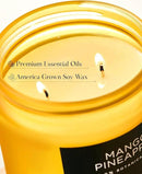 M&SENSE Mango Pineapple Tropical Scented Candle - 11.6oz Natural Soy Wax Non Toxic 70-Hour Burn 2-Wick Fruit Scent for Home, Housewarming Gifts - Aromatherapy Candle for Women, Men & Family Friends by CozyNest Decor