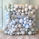 130pcs Dusty Blue Balloons Different Sizes 18" 12" 10" 5" Slate Blue Balloons for Boys Girls Baby Shower Wedding Anniversary Graduation Engagements Birthday Party Decorations by CozyNest Decor