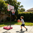 Kids Basketball Hoop Adjustable 5.6-7ft with Wheels