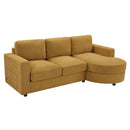 Modern L-Shaped Sectional Sofa With Curved Chaise, USB Ports, And Side Storage Pockets by Unique Piece Furniture