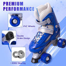 Rainbow Toddler Roller Skates - Size 4 Adjustable | Light Up Quad Skates for Girls & Boys Beginners Aged 3-12 by TinyTreasures Baby Boutique