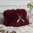 GONAAP Fuzzy Faux Fur Throw Blanket Queen Size Wine Red Super Soft Cozy Plush Fuzzy Shaggy Blanket for Couch Sofa Bed (Wine Red, Queen(90"x90")) by CozyNest Decor