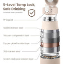 Portable Bottle Warmer for Travel, 12 Oz Milk Warmer for Breastmilk Formula Water, 3 Mins Fast Heating, Long Battery Life, 5 Levels Smart Temp Control, Ideal for Night Feeding, Travel, Car by TinyTreasures Baby Boutique