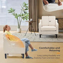 VINGLI Modern Accent Chairs Set of 2, Beige Living Room Chairs Comfy Armchair for Bedroom, Upholstered Sofa Chair Reading Chair for Small Spaces, Apartment, Waiting Room by CozyNest Decor