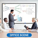 H-Qprobd Large White Board Dry Erase Board for Wall 72"X40" Magnetic Whiteboard with Long Pen Tray, Presentation Dry Erase Boards for Office, Classroom, School, Home by TinyTreasures Baby Boutique