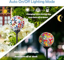 Afirst Solar Lights Outdoor Decorative - Solar Mosaic Garden Stakes Flower Decorative Lights Waterproof for Pathway Yard Lawn Decoration Multi by CozyNest Decor