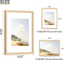 upsimples 12x16 Frame, Natural Solid Wood Picture Frames, Display 8.5x11 with Mat or 12 x 16 Without, Vertical & Horizontal Wall Hanging, 1 Pack, Natural by CozyNest Decor