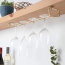Soro Essentials- 16" Glass Hanging Stemware Rack Brass Plated Set of 2- Wine Glass Hangers Under Shelf Cabinet Wire Wine Holder Storage Hanger for Cabinet Kitchen Bar or Home by CozyNest Decor