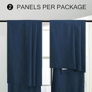 Navy Blue Blackout Curtains 108 Inches Long 2 Panel Large Window Back Tab Pleated Heavy Thick Linen Insulated Thermal Curtains Summer Heat Blocking Light Weight Black Out Drapes for Sliding Glass Door by CozyNest Decor