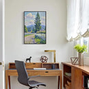Countryside wildflowers landscape canvas poster natural plant flower artwork retro pastoral flower path suitable for farmhouse decoration by CozyNest Decor