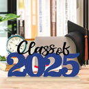 COCHIE Metal Class of 2025 Sign, Graduation Party Decorations for School, Home, Shelf, Mantel, Graduation Gifts for Graduate, Blue and Black Grad Table Top for Parties Decor Supplies (Class of 2025) by CozyNest Decor