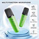 YLL Mini Karaoke Machine for Kids Adults, Portable Bluetooth Speaker with 2 Wireless Microphones, Birthday Gifts Toys for Girls Boys Ages 3, 4, 5, 6, 7, 8, 9,10,11,12+ Years Old Toddler (Green) by TinyTreasures Baby Boutique