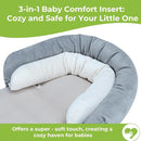 COOLBEBE Upgraded 3-in-1 Babybody Support & Strap Covers Set for Newborn Infant - Extra Soft Car Seat Insert Cushion Pad, Perfect for Carseats, Strollers, Swing by TinyTreasures Baby Boutique