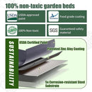 17" Tall Raised Garden Beds Outdoor - Galvanized Aluminum-Magnesium Stainless Steel Durable Metal Planter Box for Growing Plants, Vegetables, Flowers, Fruits(Deep Grey) by GreenHaven Gardens