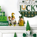 HONGLAND St.Patricks Day Decorations Outdoor Green Gnomes, Metal Gnomes Figurine Irish Leprechaun St Patricks Day Decor, Luck Shamrock Gnome for Home Outside Garden Lawn Party Yard Patio (18 INCH) by GreenHaven Gardens