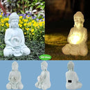 Buddha Garden Statue with Solar Light, Solar Meditating Garden Buddha with Cracked Glass Ball Sculpture-Indoor/Outdoor Decor for Balcony,Garden,Patio,Porch Yard Art Ornament,Gift by GreenHaven Gardens