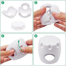 2 Pack Door Knob Safety Cover for Kids, Door Knob Cover, Screw Thread Design, Doors Knobs Child Proof Locks, Reusable and Reliable, for Toddler Baby Safety Doors Handle Covers (White) by TinyTreasures Baby Boutique