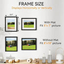 IBUYKE 8x10 Picture Frame,Set of 3,Solid Oak Wood 8x10 Photo Frame with Mat to 5x7,10x8 Picture Frames With Tempered Glass,Tabletop or Wall Mount Display,Home Decor,Black Oak 8 x 10 Frame,UWPF0810B-3 by CozyNest Decor