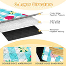 Extra Large Picnic Blanket Waterproof,80"x 80"Foldable Machine Washable Beach Blankets,Outdoor Blanket for 6-8 Adults,Picnic Mat Suitable for Indoor Crawling,Park Beach,Camping,Hiking,Travel (Blue） by TinyTreasures Baby Boutique
