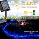 YEGUO 4 Pack Blue Solar Fairy Lights Outdoor Waterproof, Each 100 LED 33ft String Lights, 8 Modes Twinkle Lights by GreenHaven Gardens