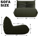 Bean Bag Chair, Fireside Chair Bean Bag Sofa Large Bean Bag Chair for Adults, Bean Bag Chairs for Teens with High Density Comfortable Foam, Memory Foam Bean Bag for Living Room, Bedroom (Green) by CozyNest Decor