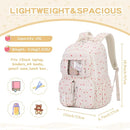 Corduroy Backpack Kids Backpack for Girls School Bags for Middle School Students Book Bag for Elementary Primary Kawaii Ita Backpack, Beige Strawberry by TinyTreasures Baby Boutique