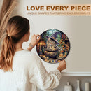 KAAYEE Wooden Puzzles for Adults, 3D Visual Effect Magic Feline Cat Wooden Jigsaw Puzzle Unique Shape Wood Puzzle Adult, 3D Effect Flat Puzzle Birthday Family Game (L-13.4 * 13.4 in-280pcs) by TinyTreasures Baby Boutique