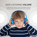 Belkin SoundForm Mini - Wireless Bluetooth Kids Headphones, 30H Battery, 85dB Safe Volume Limit, Built-in Microphone - Toddler On-Ear Earphones for iPhone, iPad - Ideal for School - Blue w/ Case by TinyTreasures Baby Boutique