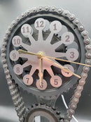Chevrolet Small Block V8 Rotating Gear Clock – Stainless Steel Timing Chain Desk Clock by Clock9Nine, Chevy Truck Garage Decor, Muscle Car Gift, Hot Rod Man Cave Collectible, Car Show Trophy by CozyNest Decor