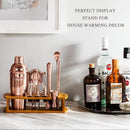 KITESSENSU Cocktail Shaker Set Bartender Kit with Stand - Drink Mixer Bar Set with All Essential Bar Accessory Tools - Martini Shaker Jigger Strainer Mixer Spoon Muddler Liquor Pourers - Rose Gold by CozyNest Decor
