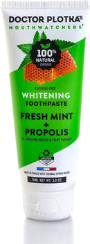 MOUTHWATCHERS Whitening Fluoride Free Naturally Sourced Toothpaste, 3 oz Tube, for Sensitive Teeth and Gums, Fresh Organic Mint and Propolis, by Dr. Plotka's by CozyNest Decor